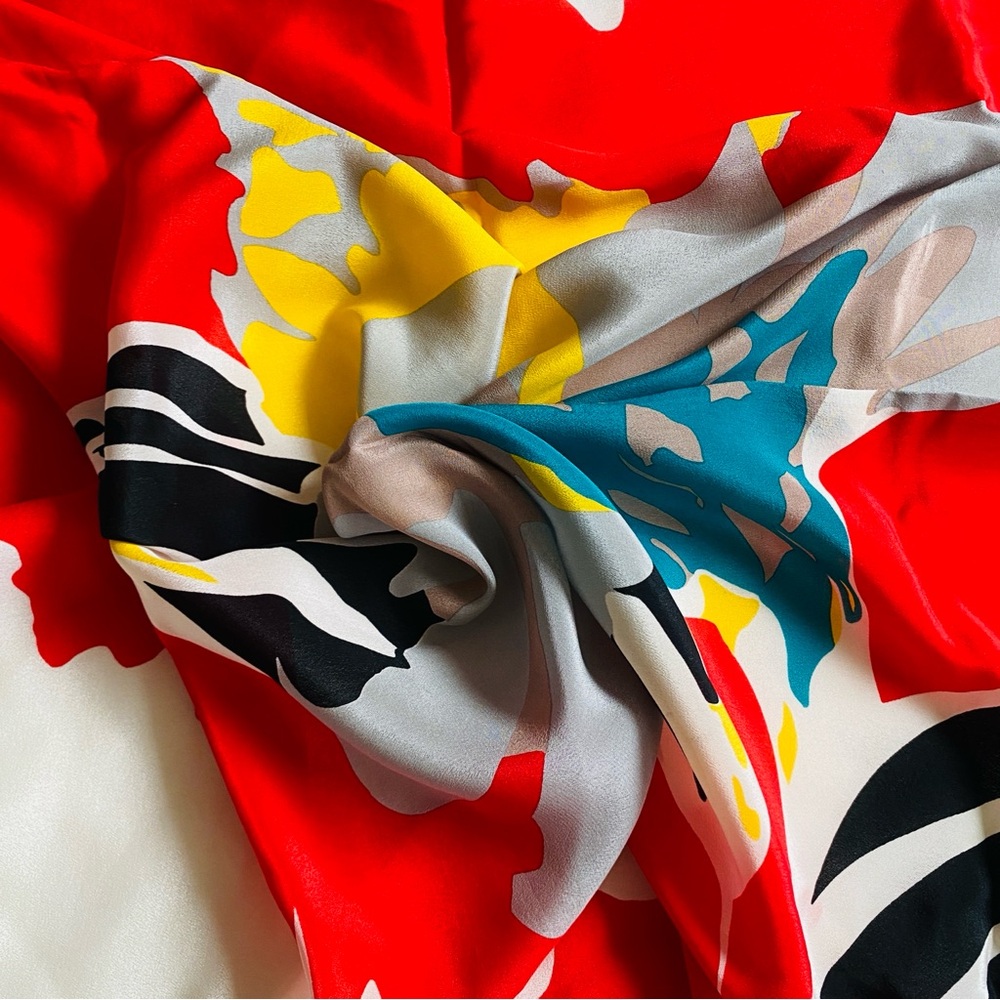Colourful Vintage Anne Klein Silk Scarf